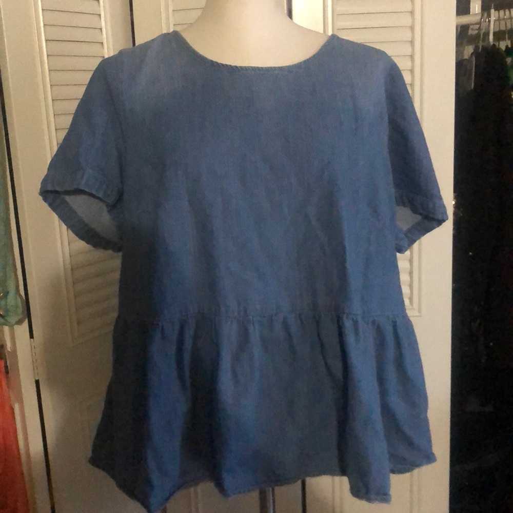 Denim PEPLUM TOP 🎉🎉